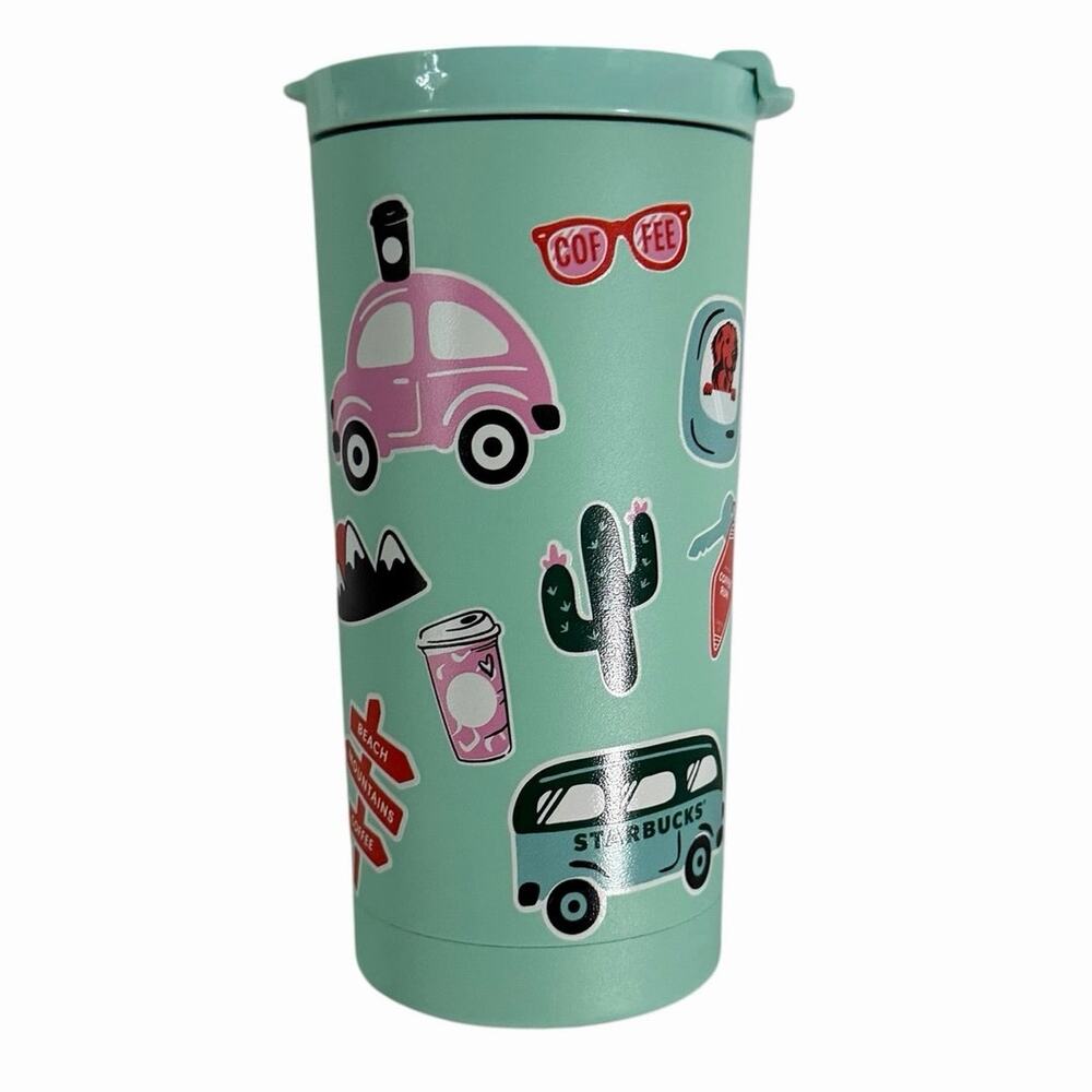 Starbucks Roadtrip Stainless Steel Sticker Tumbler 16oz NWT